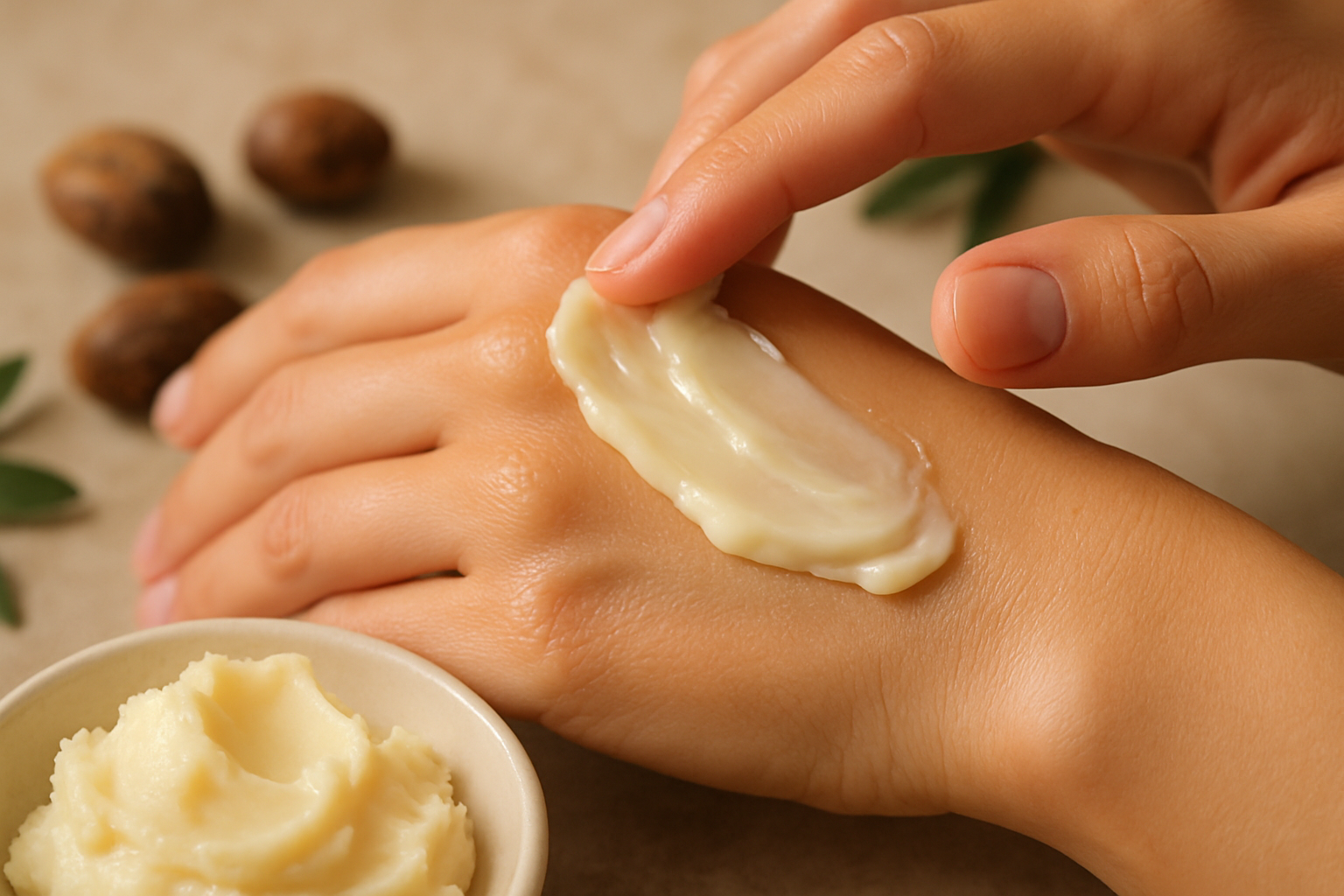 SHEA BUTTER being used